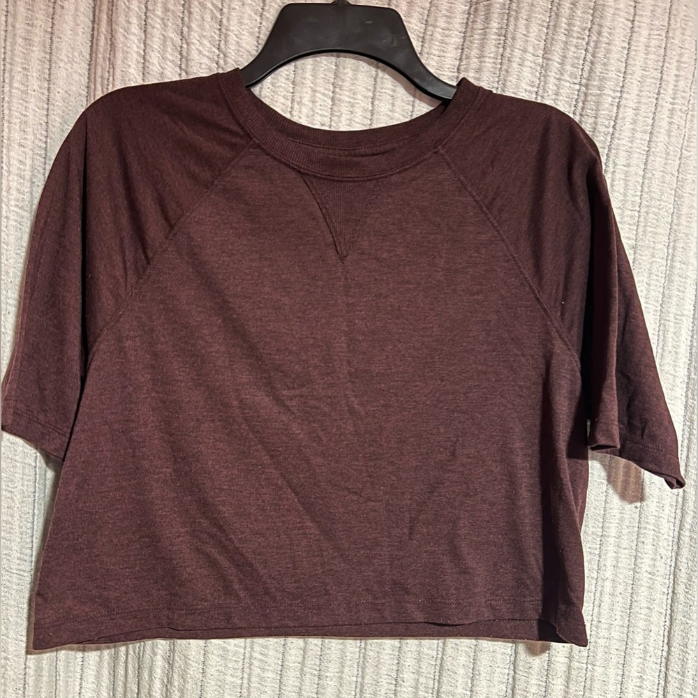Fabletics Wine Colored Crop Top
